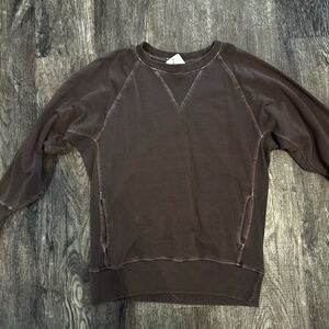 Zenana Outfitters  Dark Brown Crewneck Sweater